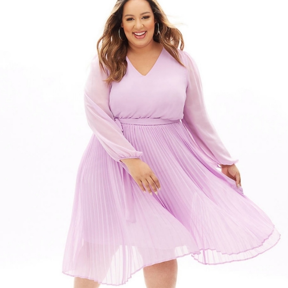 Beauticurve X Lane Bryant Pleated Midi Dress